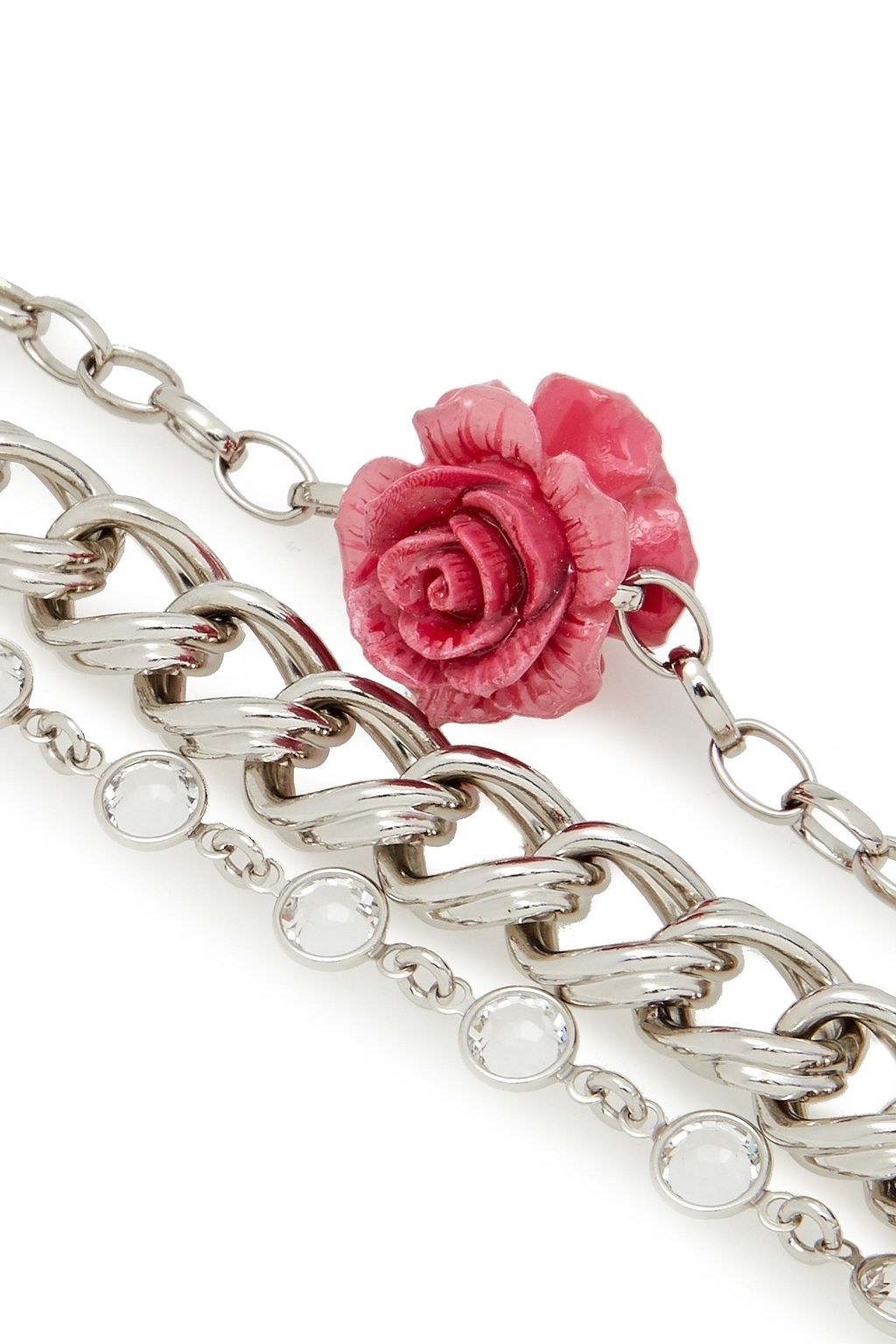 DOLCE&GABBANA Embellished chain and lizard-effect leather belt