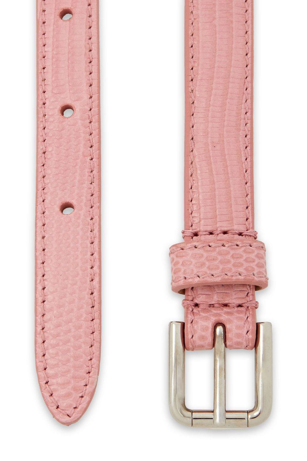 DOLCE&GABBANA Embellished chain and lizard-effect leather belt