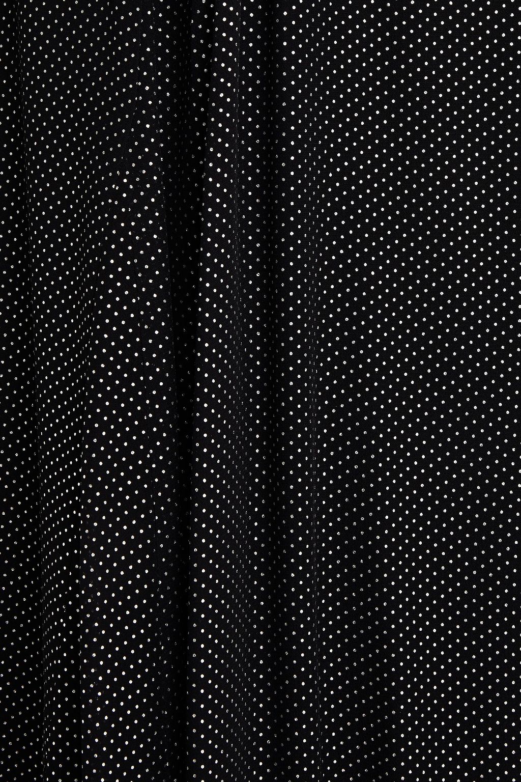 IRO Greoux pleated metallic polka-dot georgette midi skirt