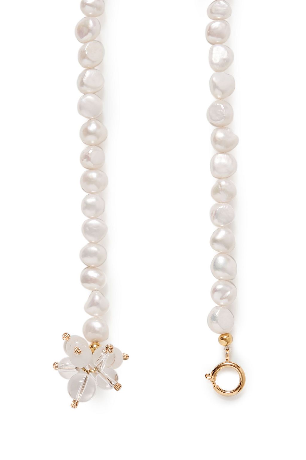 ​ANITA BERISHA Gold-plated, quartz, pearl and glass body chain