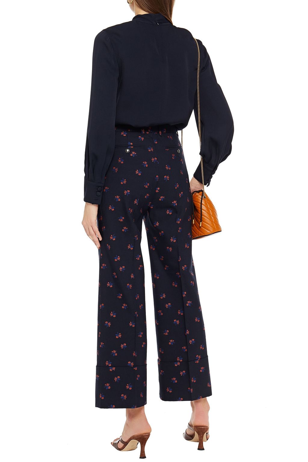 GUCCI Floral-jacquard straight-leg pants