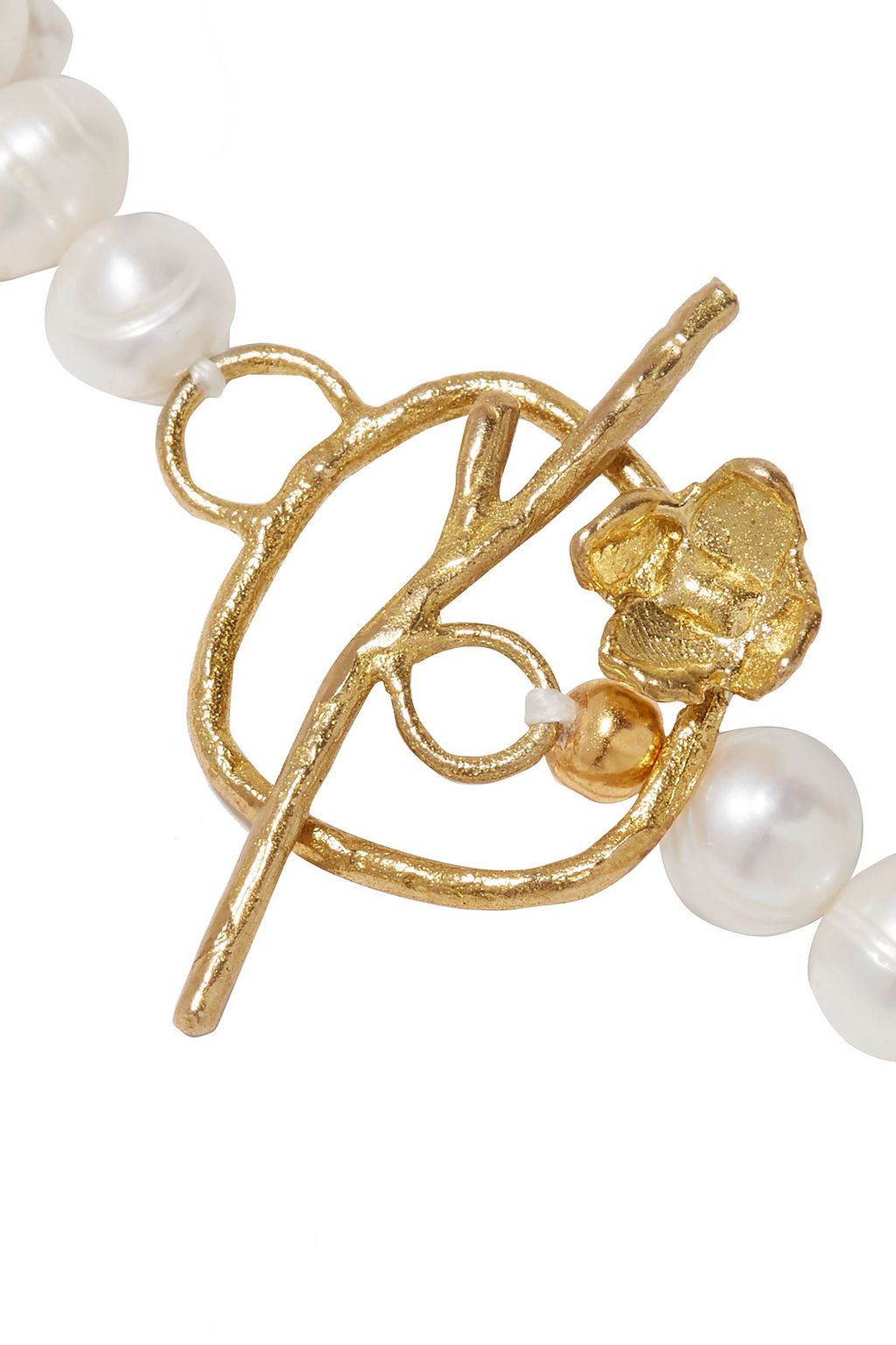 ​ANITA BERISHA Magnolia gold-tone pearl necklace