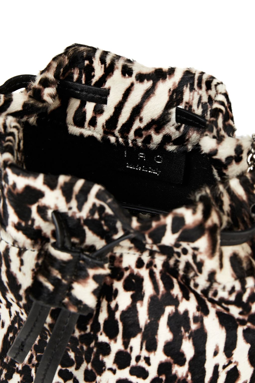 IRO Werpen zebra-print calf-hair bucket bag