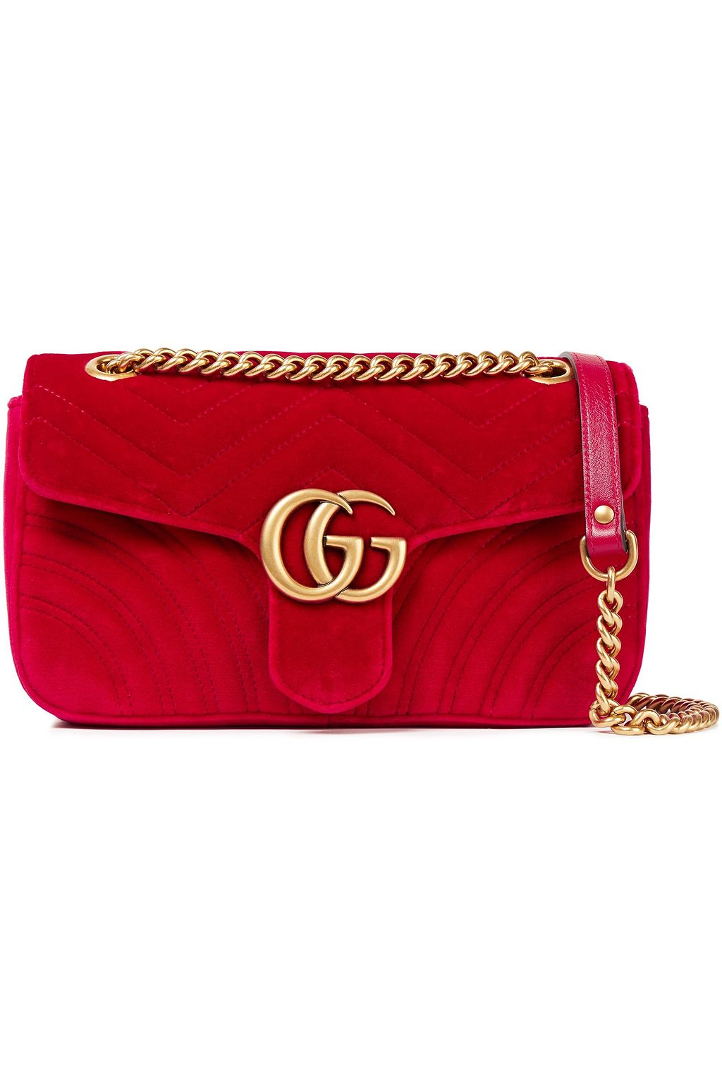 Crimson GG Marmont quilted cotton 