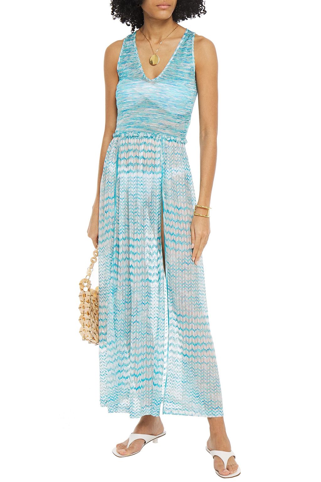 MISSONI MARE Mare ruffle-trimmed crochet-knit maxi dress