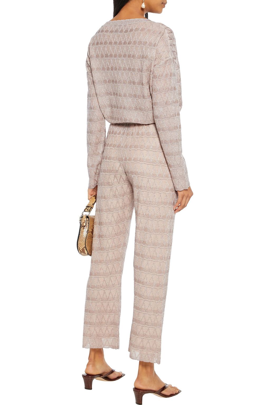 M MISSONI Metallic crochet-knit sweater