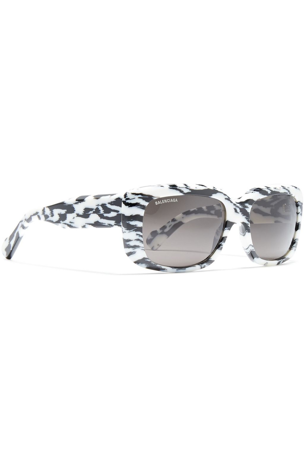 BALENCIAGA Square-frame two-tone acetate sunglasses