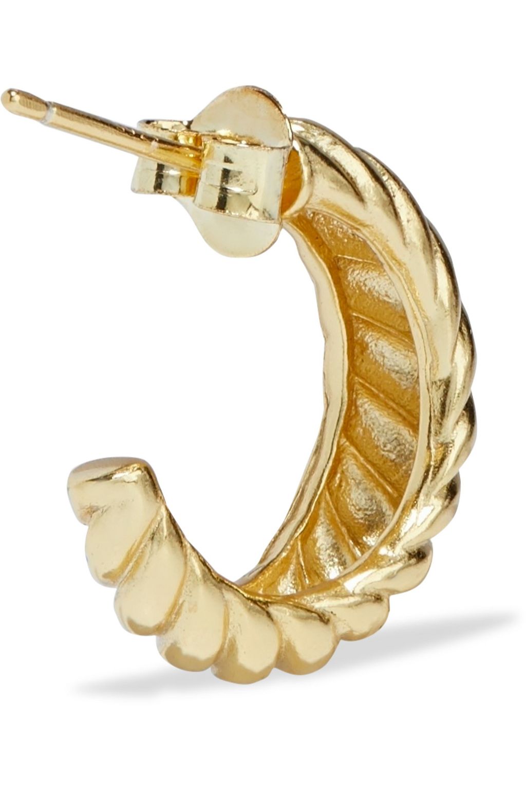 IRIS & INK Kayley 18-karat gold-plated hoop earrings