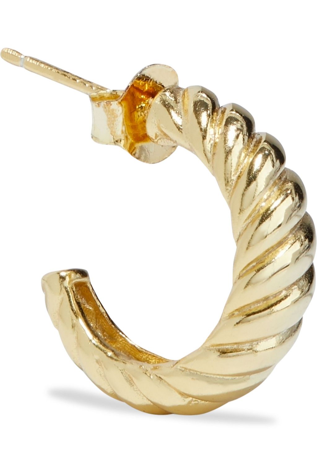 IRIS & INK Kayley 18-karat gold-plated hoop earrings