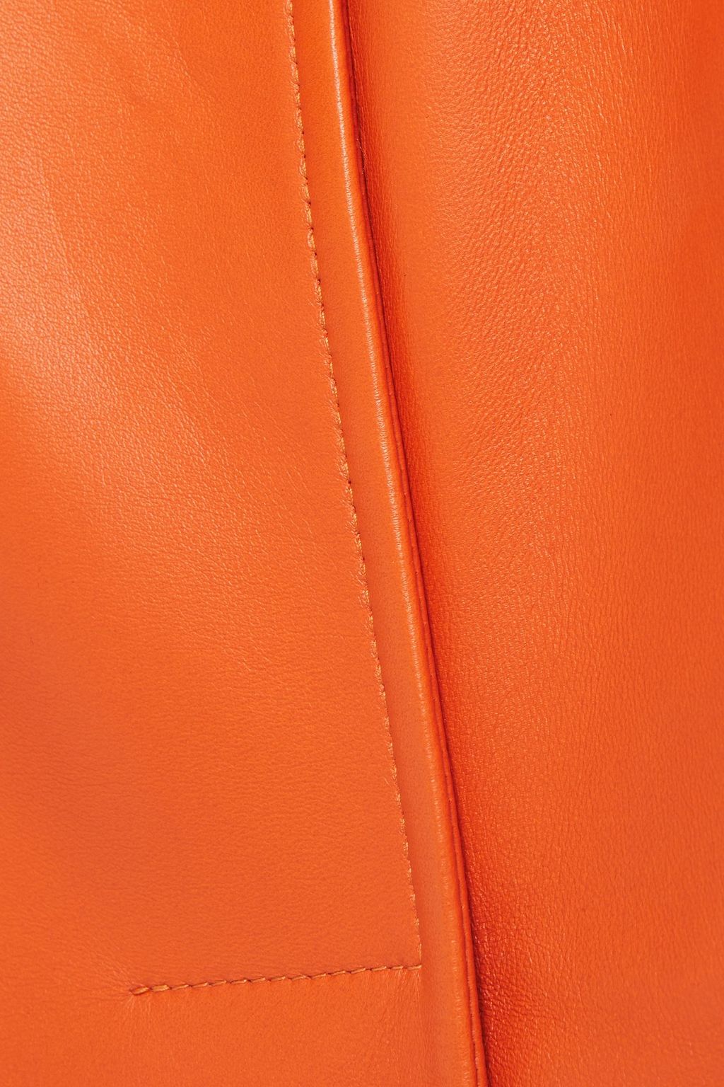 LANVIN Midirock aus Leder mit Wickeleffekt