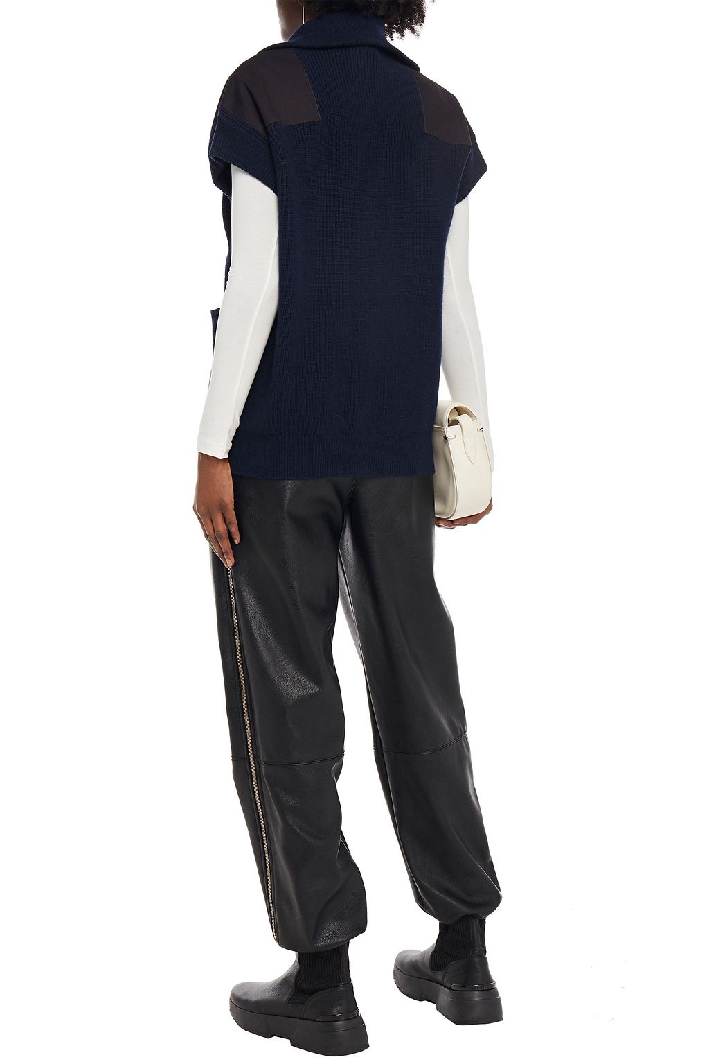 STELLA MCCARTNEY Drill-paneled ribbed wool vest