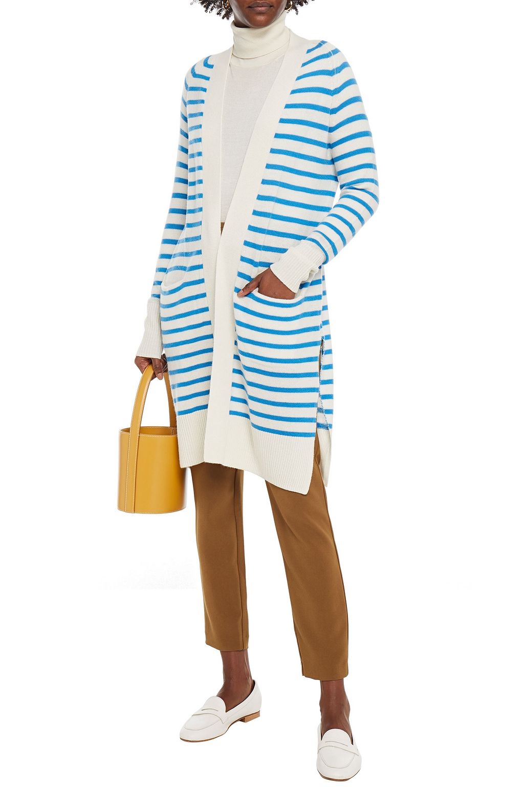 AUTUMN CASHMERE Striped cashmere cardigan
