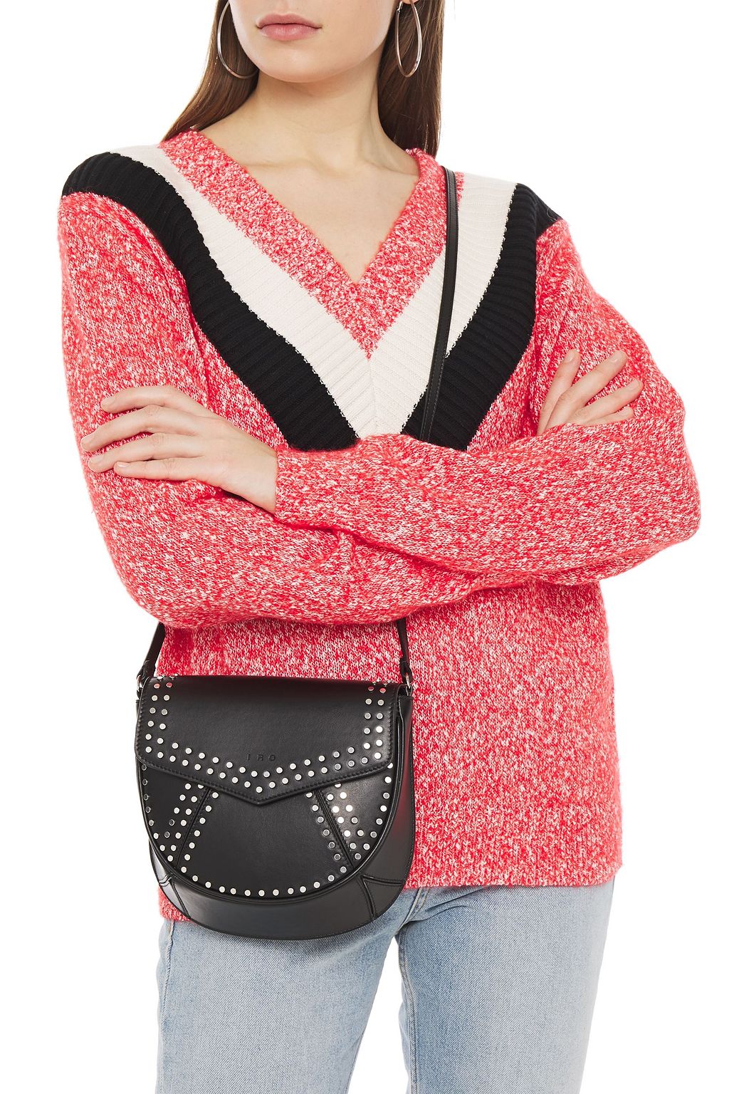 IRO Aguiar studded leather shoulder bag