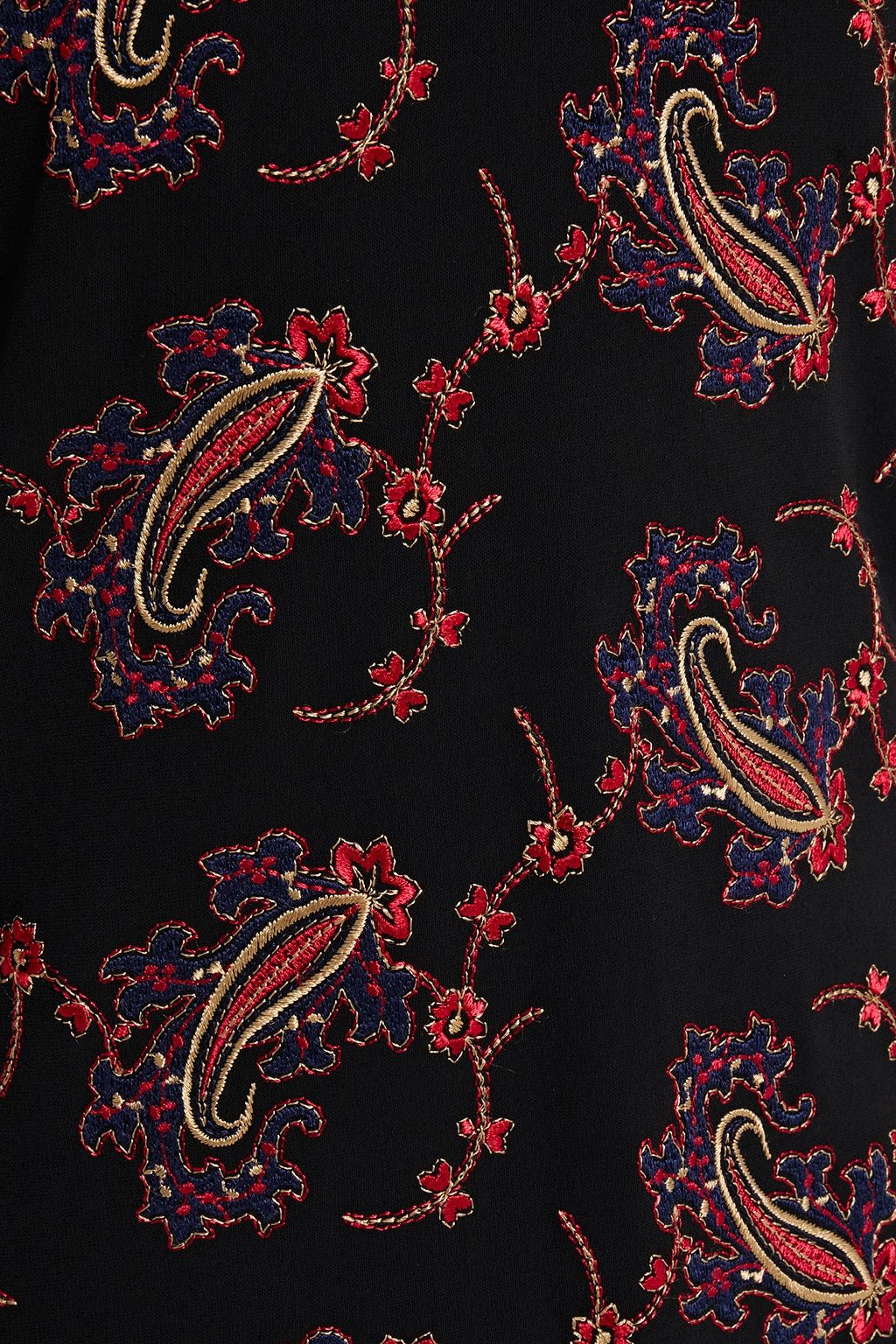 RABANNE Embroidered stretch-jersey turtleneck top