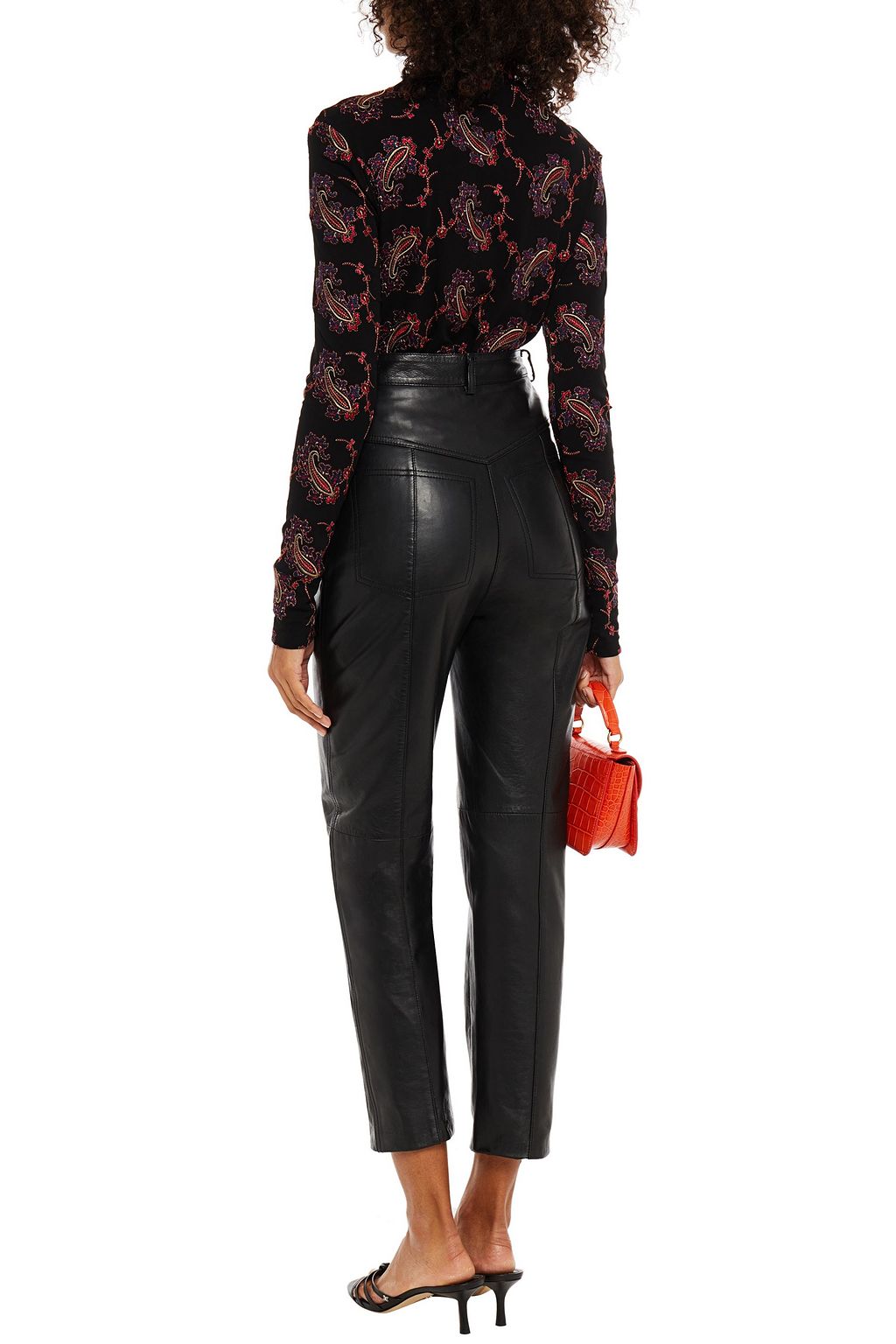 RABANNE Embroidered stretch-jersey turtleneck top