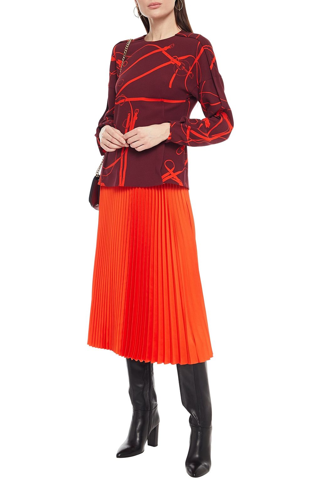 VICTORIA BECKHAM Printed crepe top