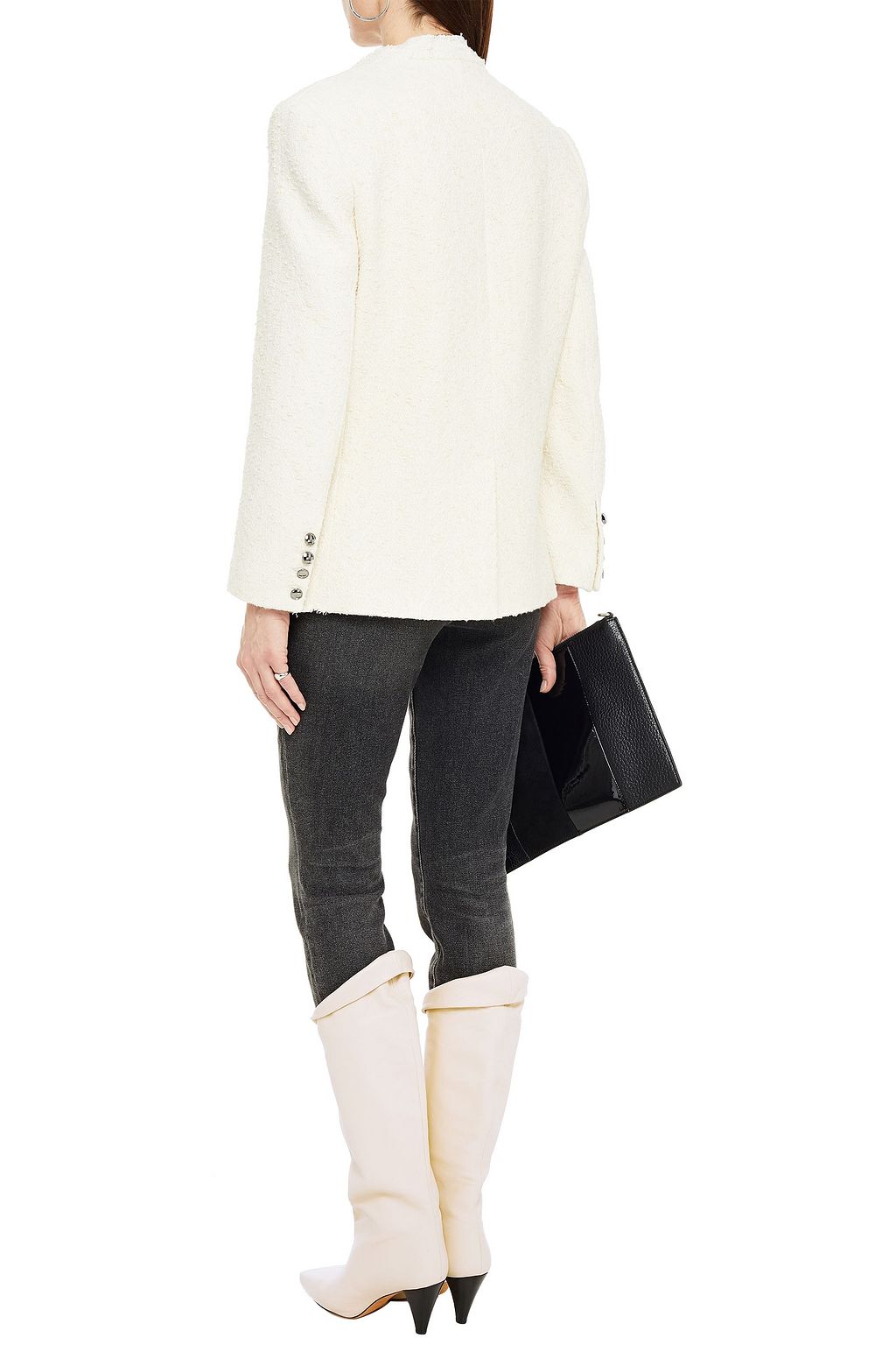 IRO Ikaria double-breasted cotton-blend bouclé-tweed blazer