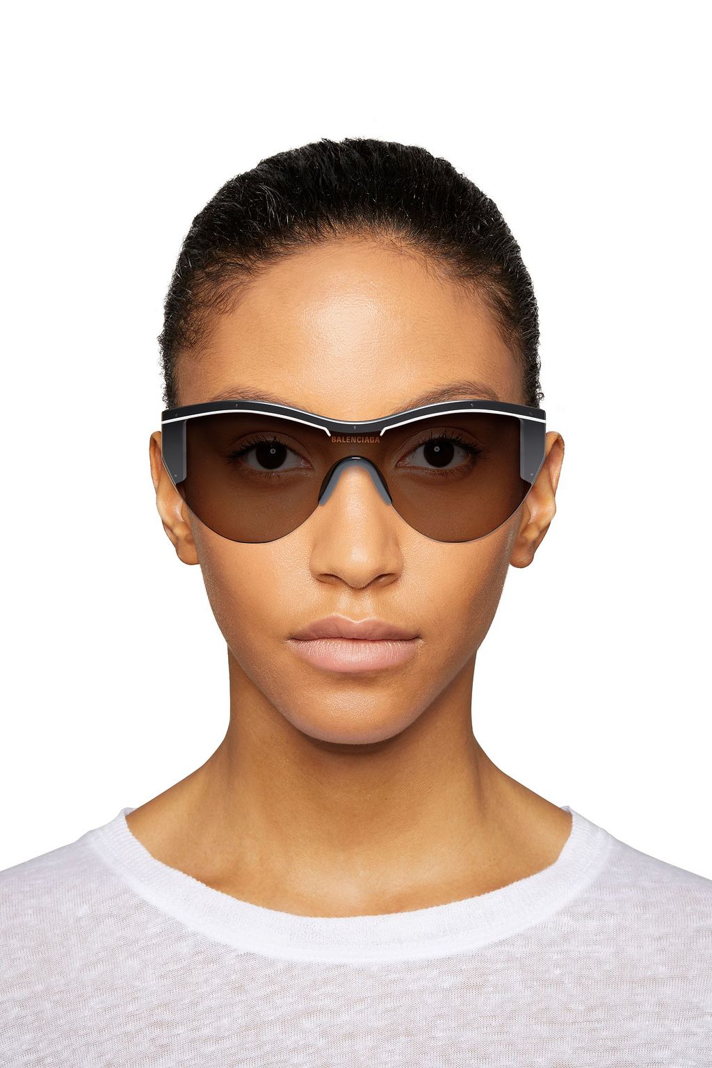 BALENCIAGA Oval-frame acetate sunglasses