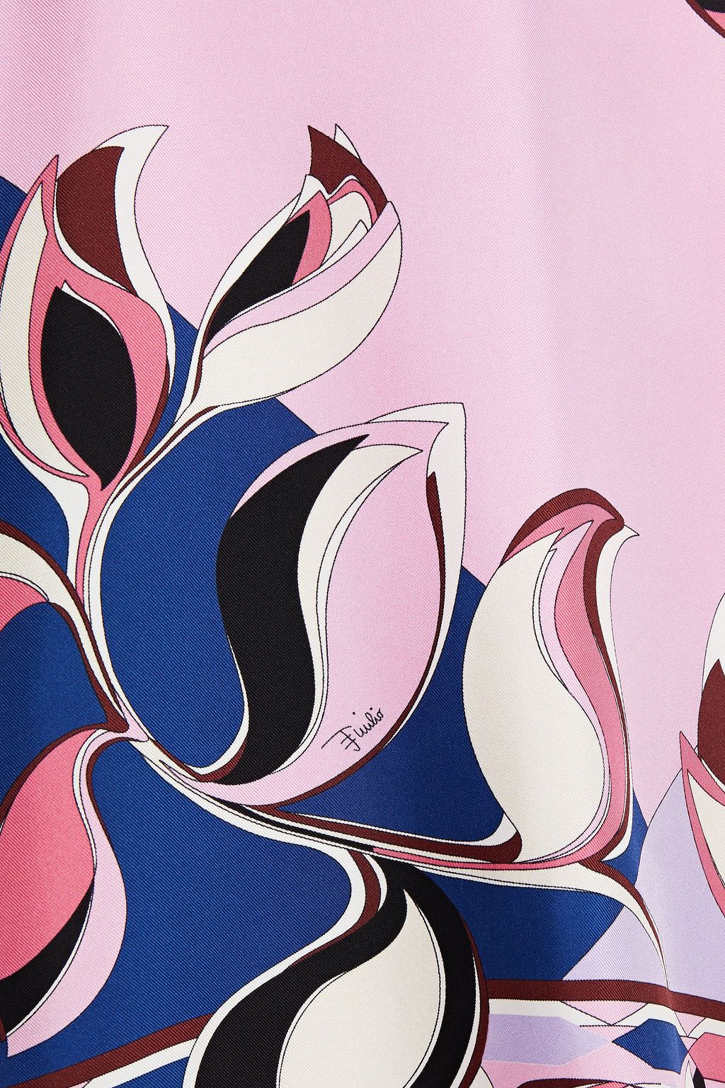 PUCCI Asymmetric printed silk-twill mini dress