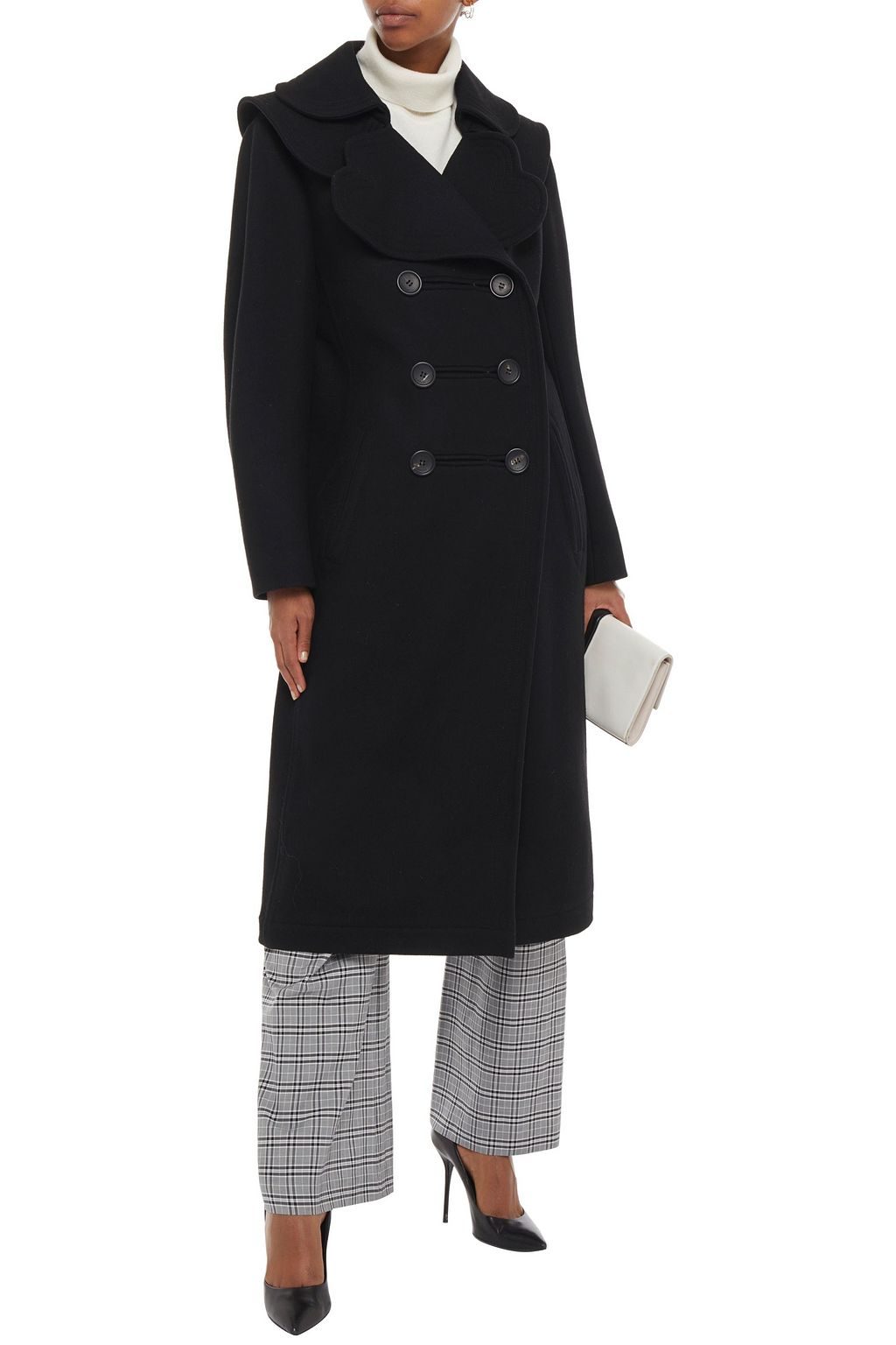 LANVIN Doppelreihiger Mantel aus Wollfilz