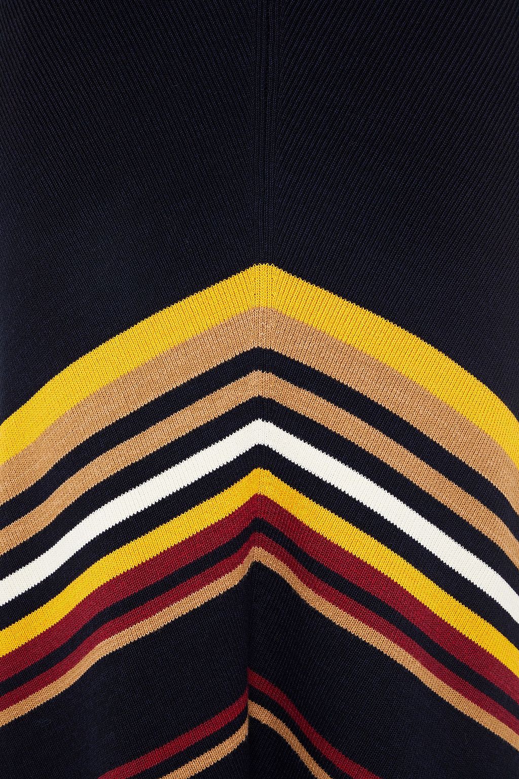 VICTORIA BECKHAM Intarsia cotton-blend midi skirt