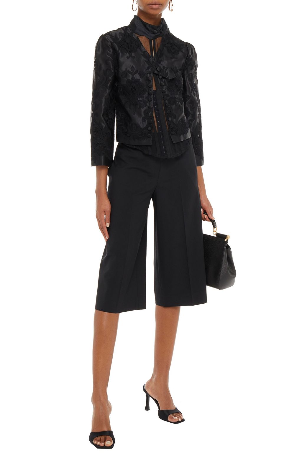 DOLCE&GABBANA Embroidered silk-blend organza and stretch-tulle jacket