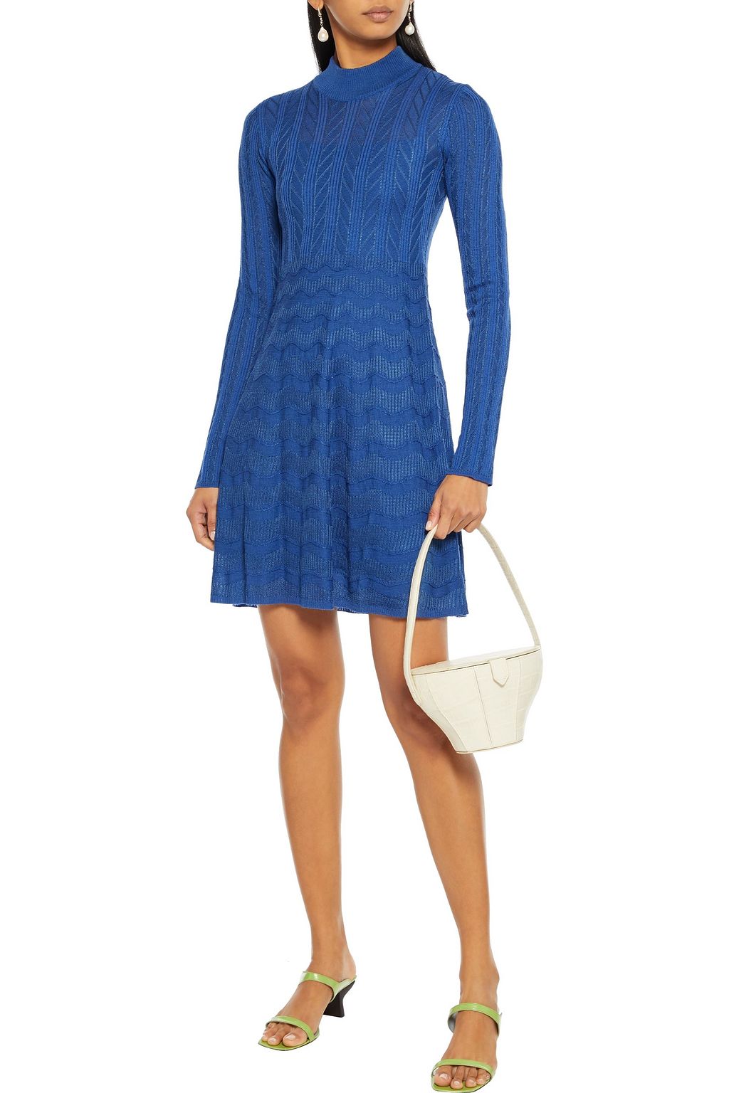 M MISSONI Crochet-knit wool-blend mini dress
