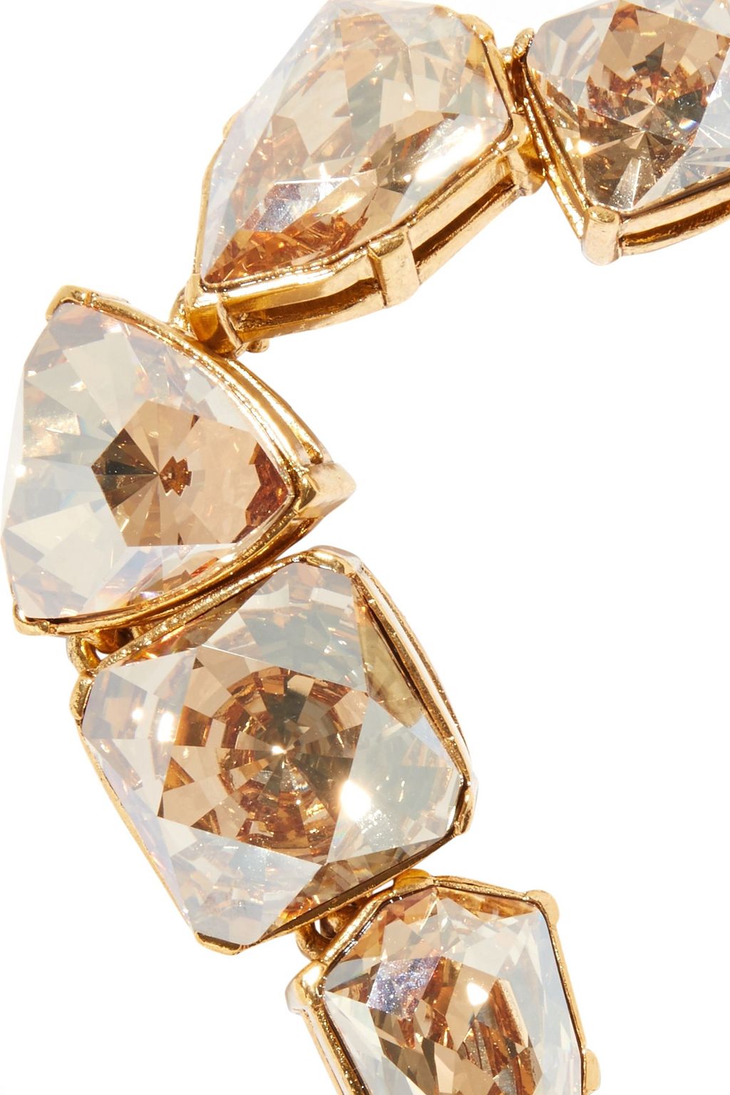 OSCAR DE LA RENTA Gold-tone crystal necklace
