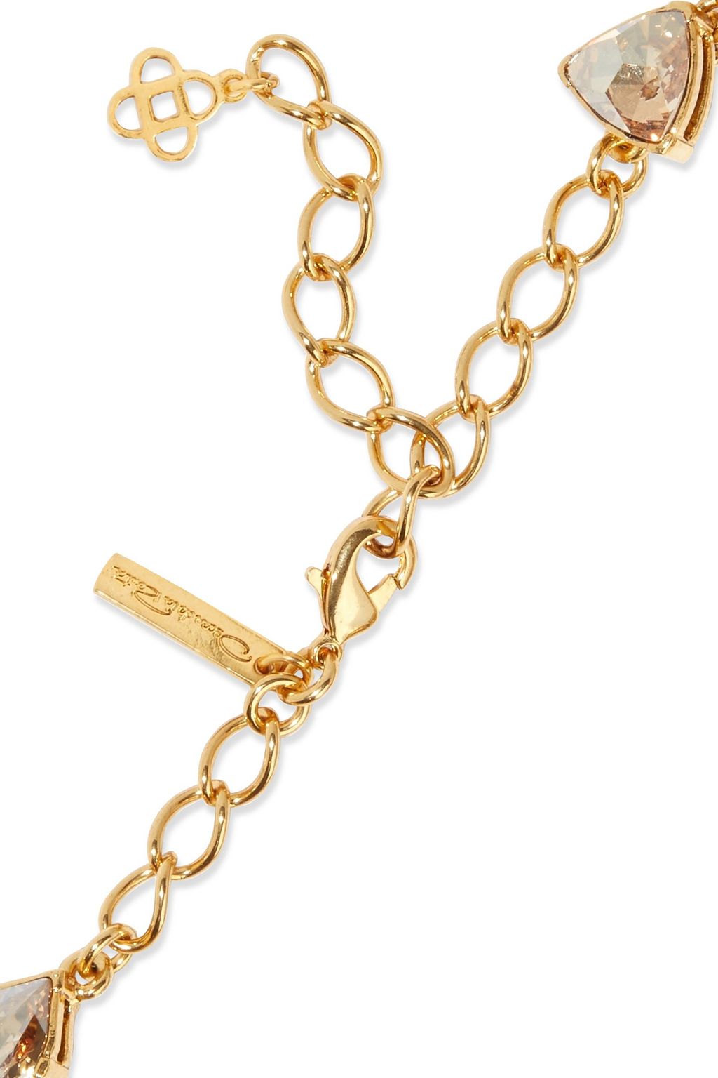 OSCAR DE LA RENTA Gold-tone crystal necklace