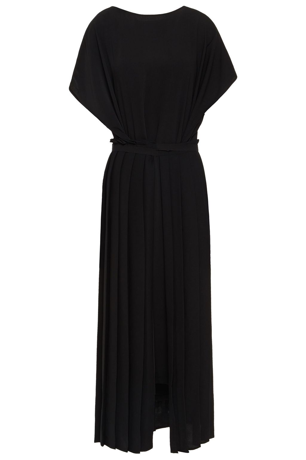 ブラック プリーツ入り クレープデシン ミディ丈ワンピース The Outnet Mm6 Maison Margiela The Outnet ブラック プリーツ入り クレープデシン ミディ丈ワンピース The Outnet Mm6 Maison Margiela The Outnet