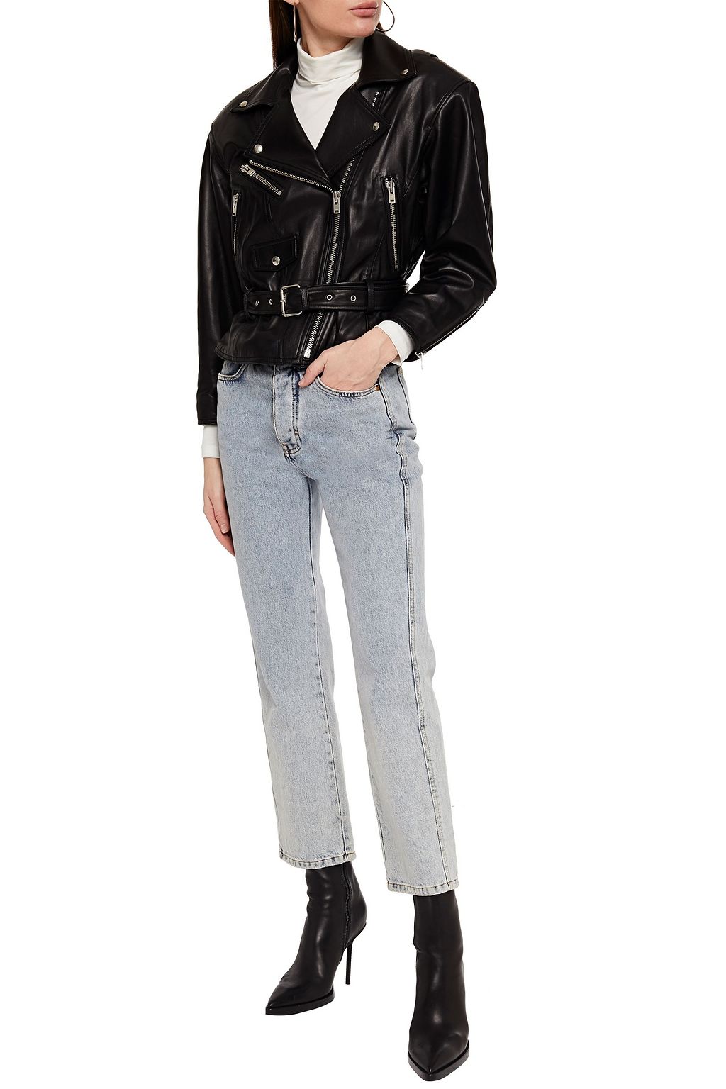 Black Ikem leather biker jacket | IRO | THE OUTNET