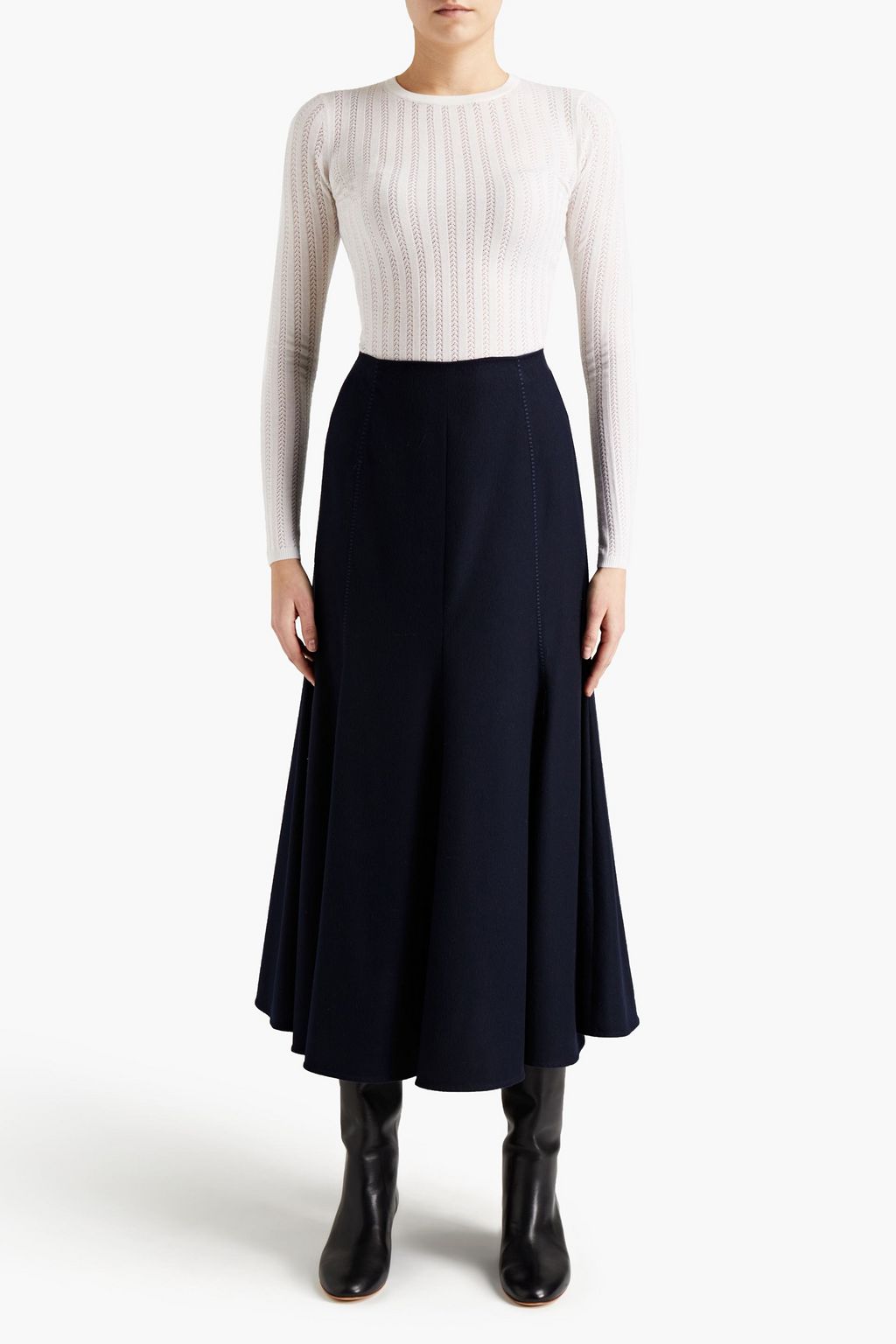 GABRIELA HEARST カシミヤ ミディスカート