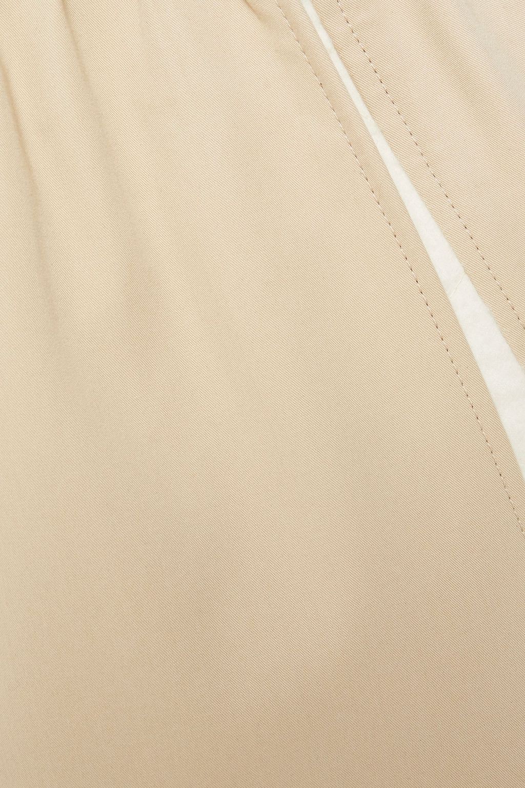 GABRIELA HEARST Leonid belted cotton-gabardine and flannel midi wrap skirt