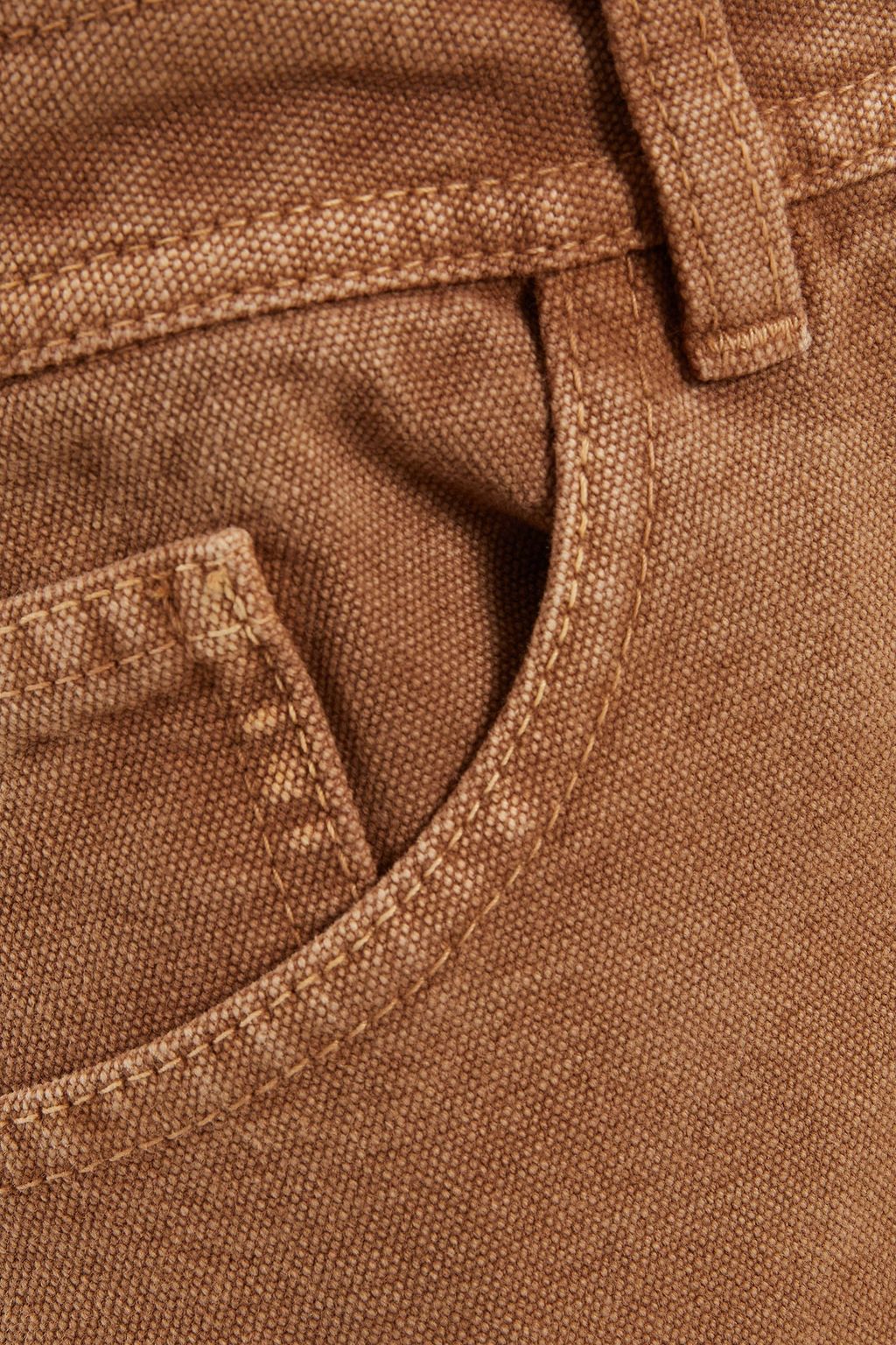 LANVIN Midirock aus Baumwoll-Canvas mit Schlitz vorne