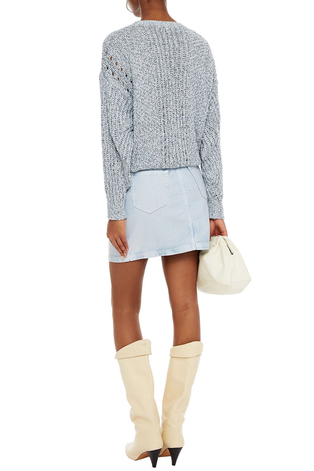 IRO Macaria bleached denim mini skirt