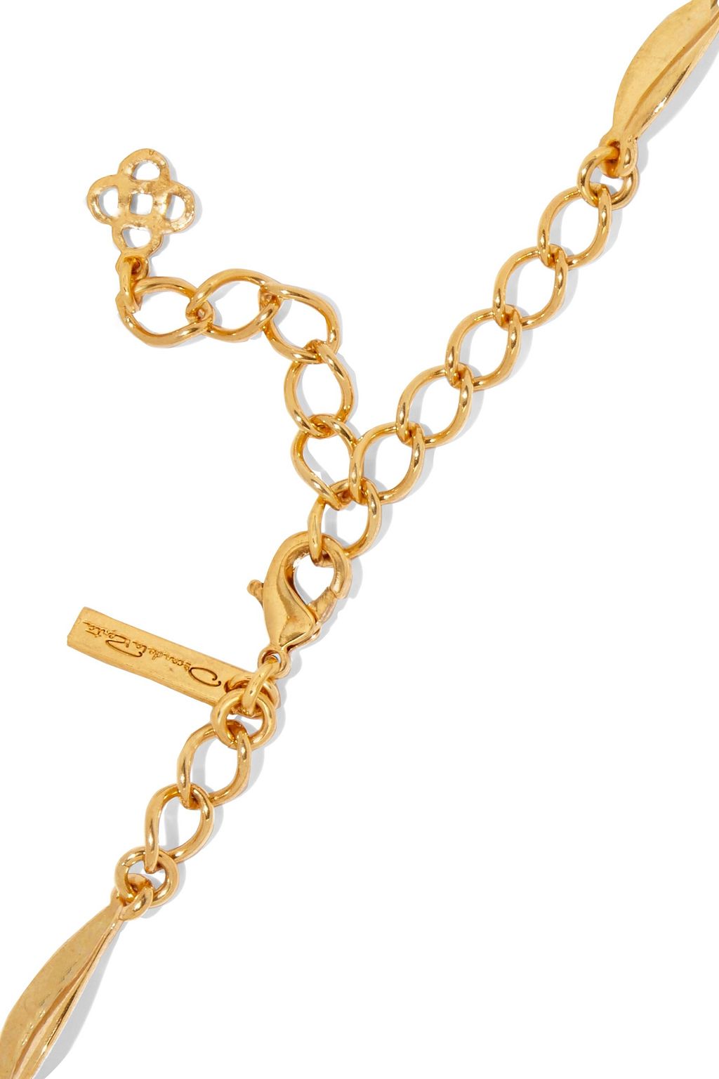 OSCAR DE LA RENTA Gold-tone faux pearl necklace