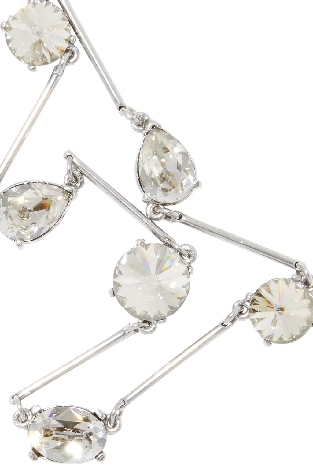 OSCAR DE LA RENTA Silver-tone crystal necklace