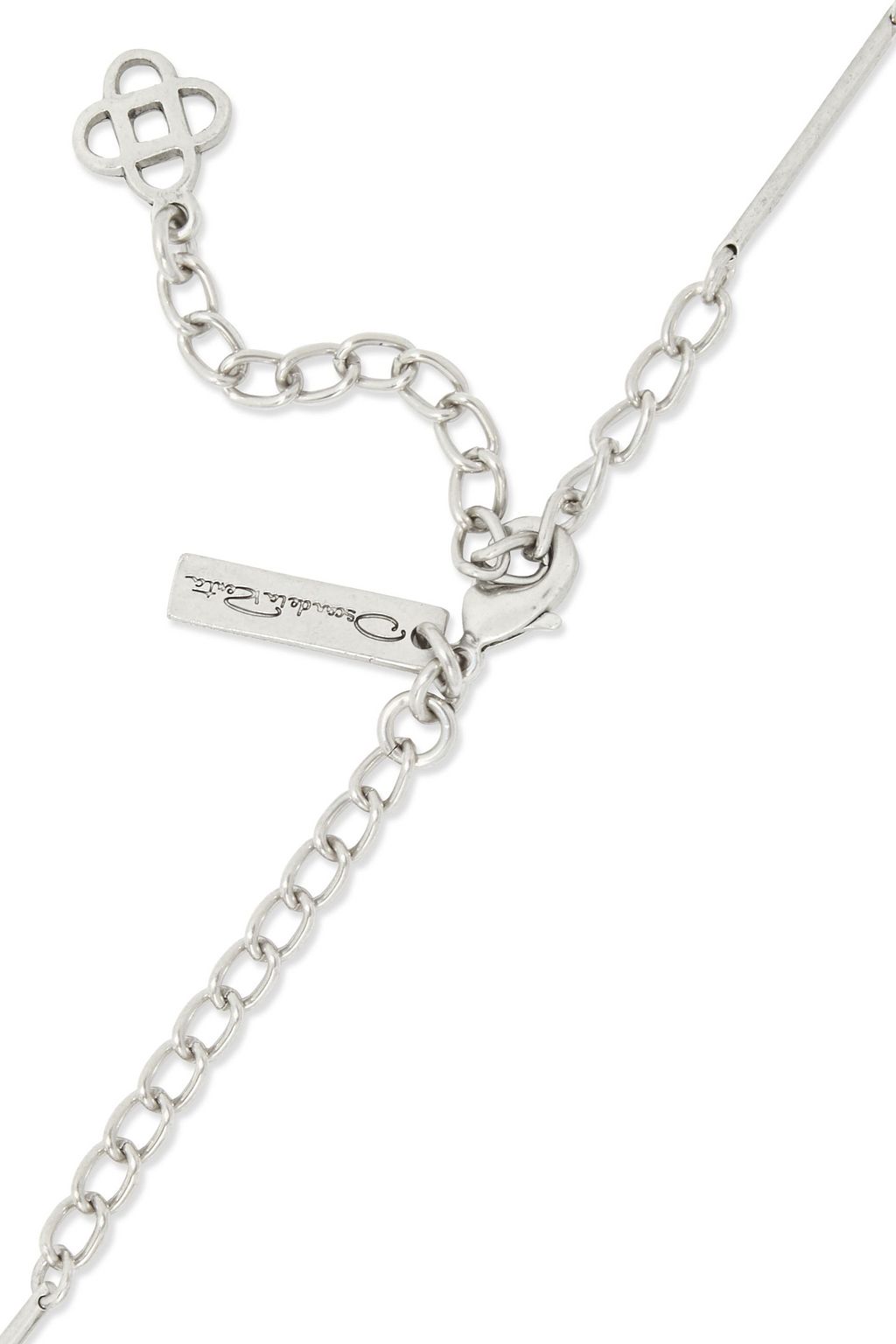 OSCAR DE LA RENTA Silver-tone crystal necklace