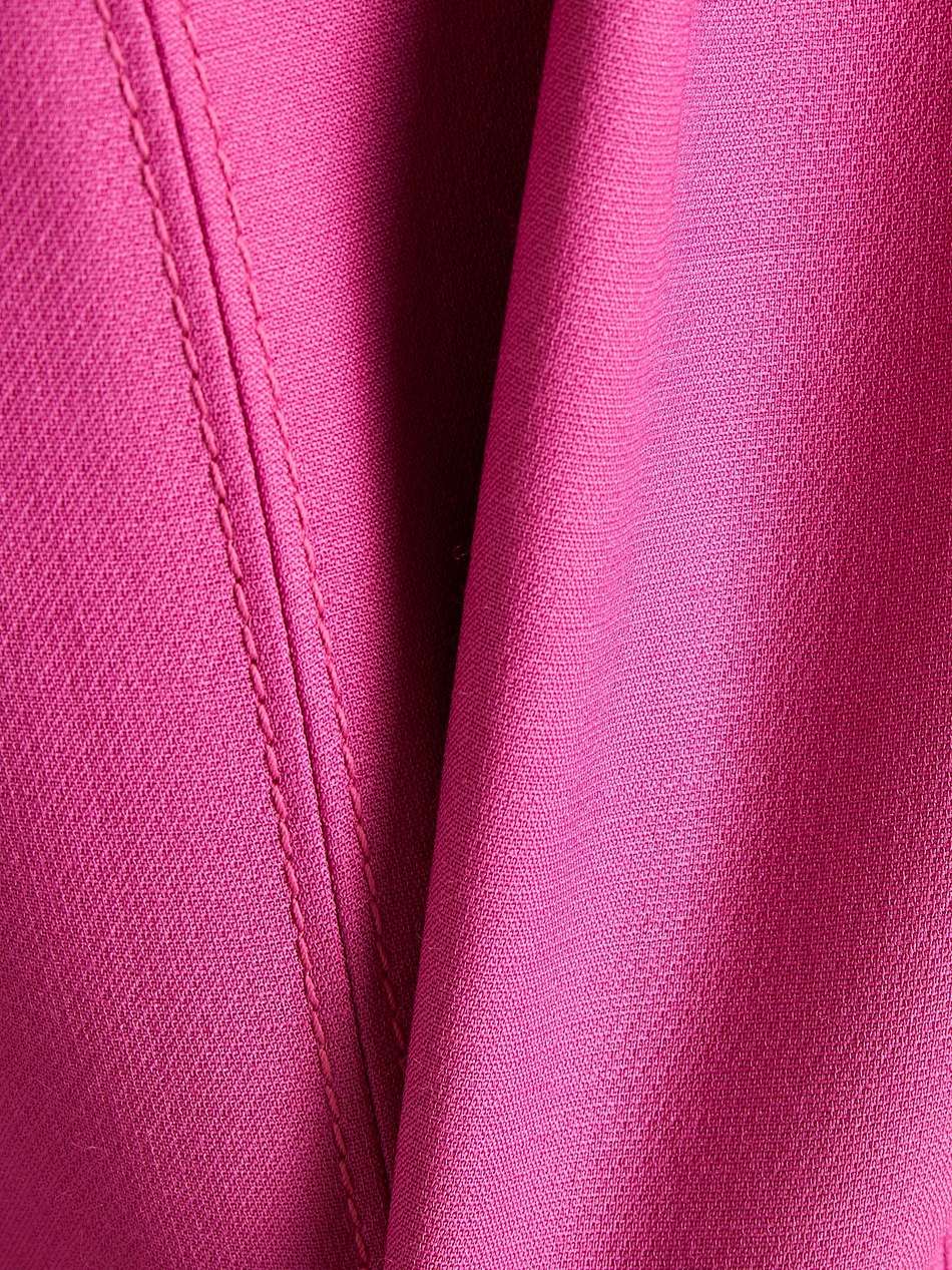 ruffled wool and silk-blend crepe dress