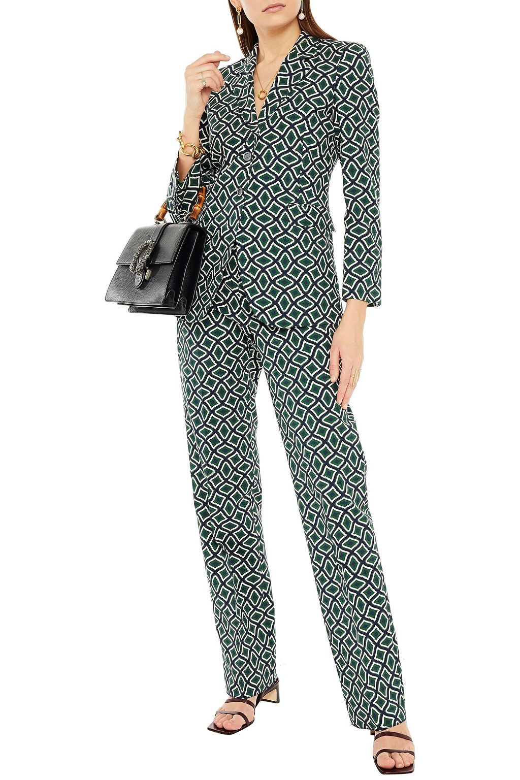 GUCCI Printed cotton blazer