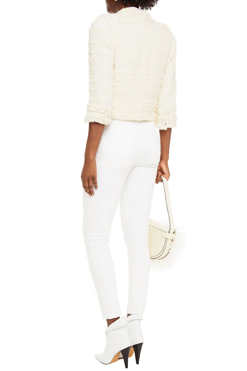 IRO Cropped cotton-blend tweed jacket