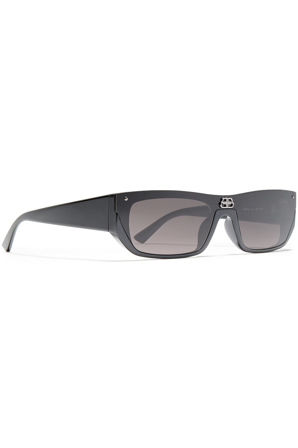 BALENCIAGA Embellished rectangle-frame acetate sunglasses