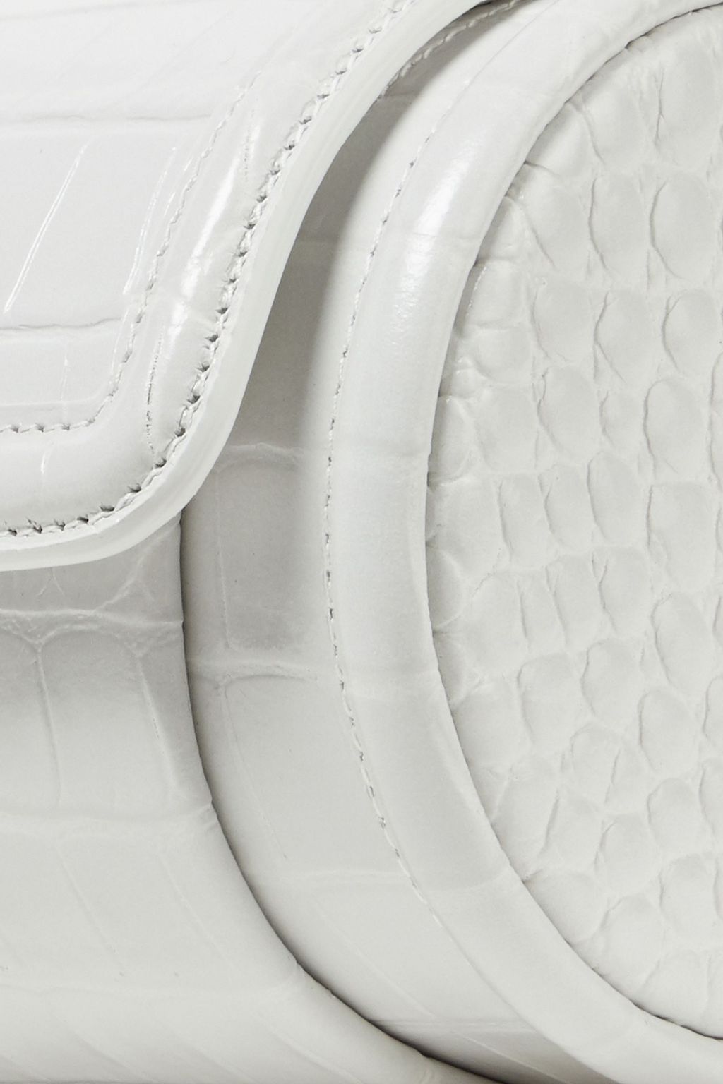 BALENCIAGA Croc-effect leather shoulder bag