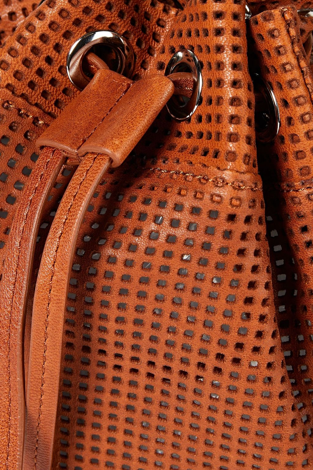 IRO Denzi laser-cut leather bucket bag