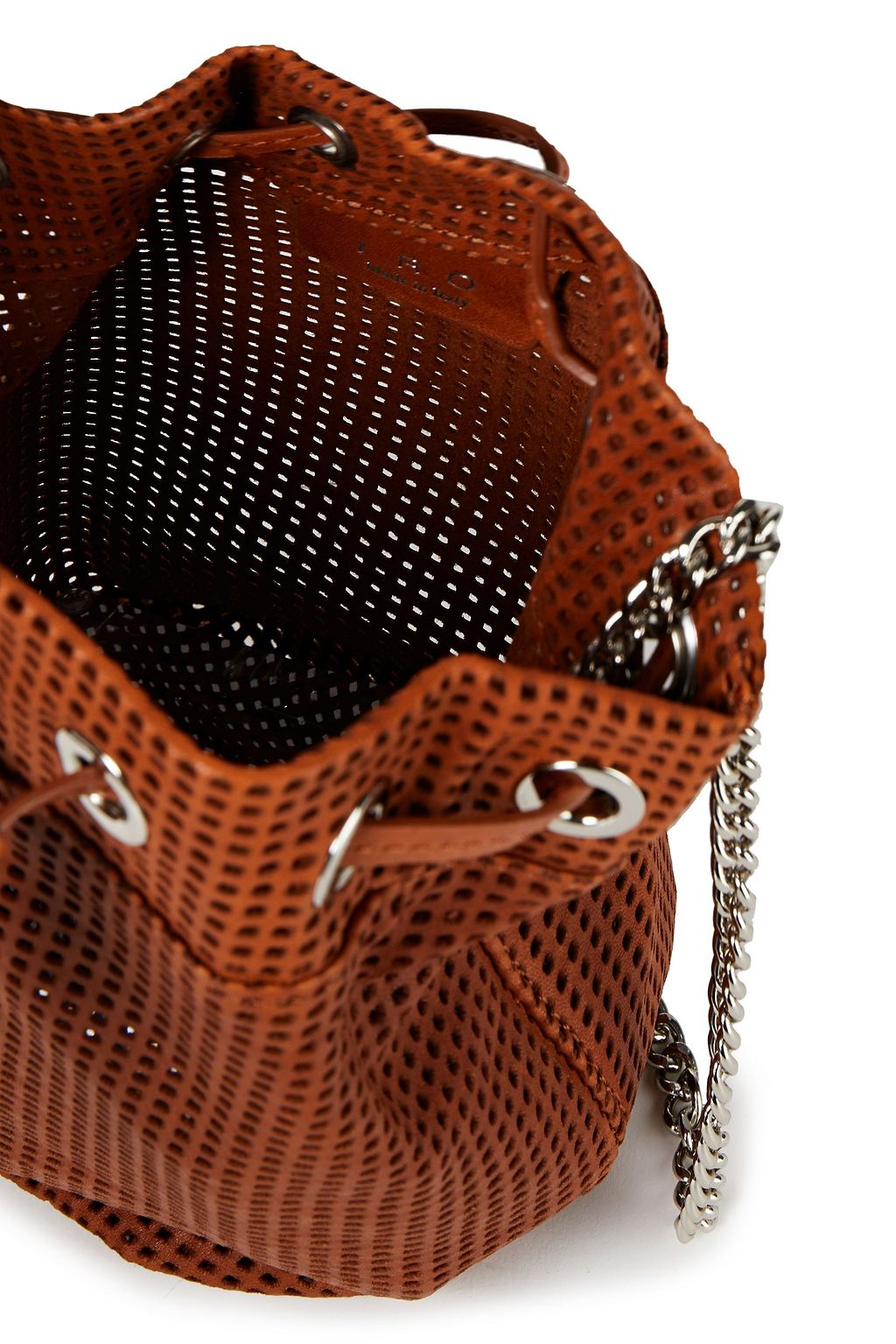 IRO Denzi laser-cut leather bucket bag