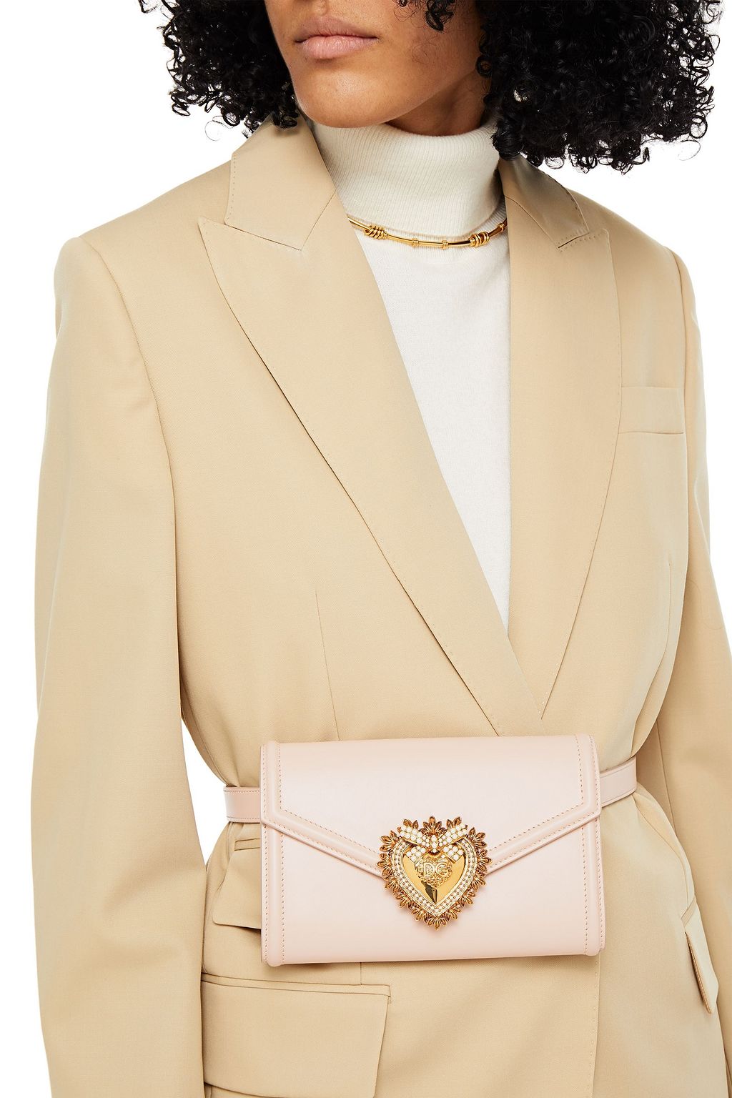 DOLCE&GABBANA Devotion embellished leather belt bag