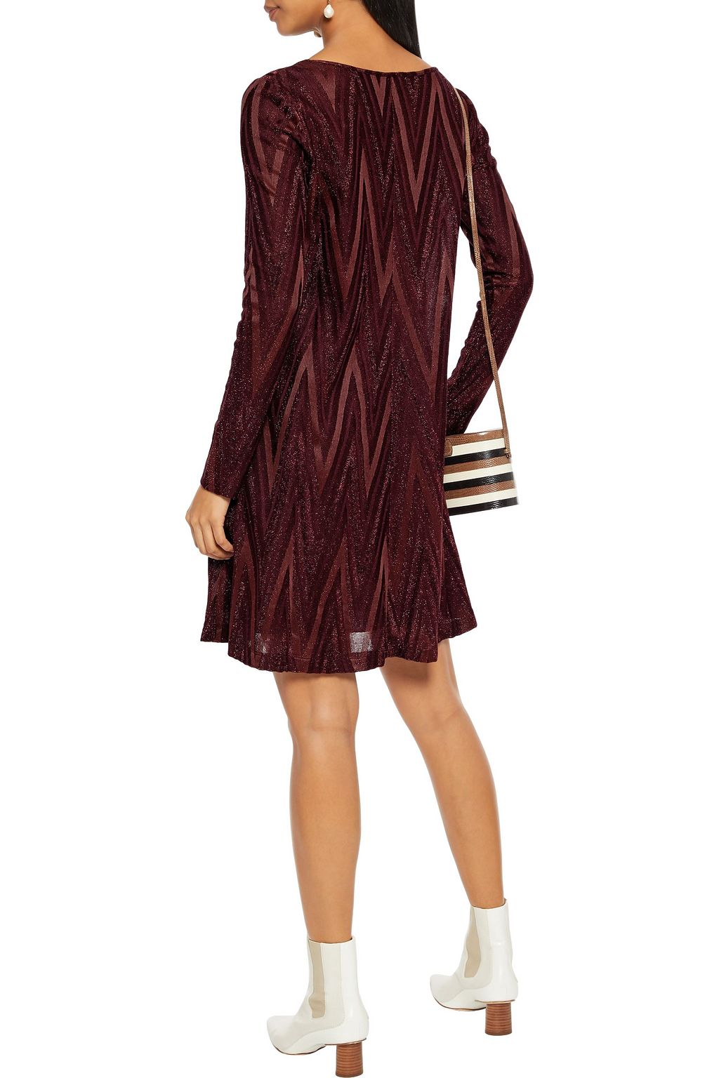 M MISSONI Metallic crochet-knit mini dress