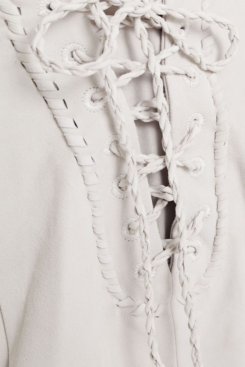 IRO Dhitia lace-up suede mini dress