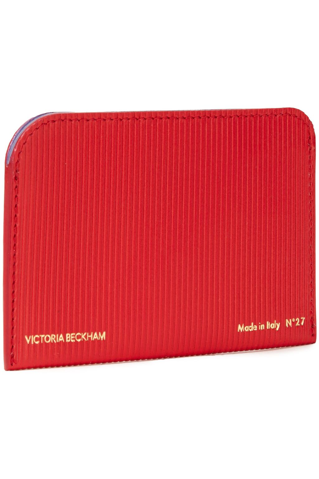 VICTORIA BECKHAM Ribbed leather cardholder