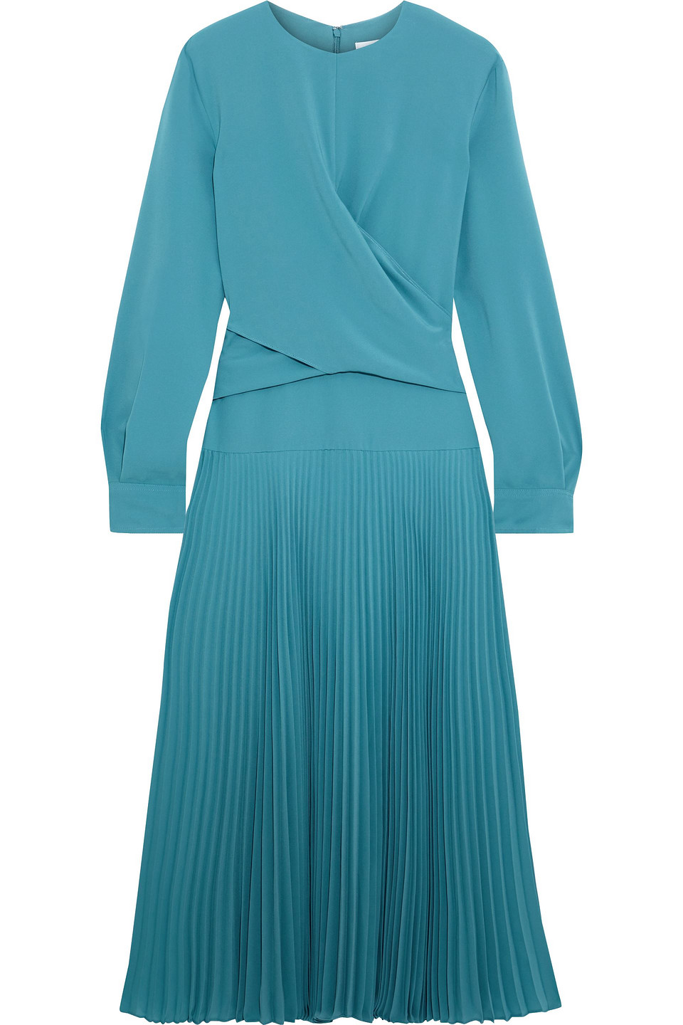 Bridget pleated crepe midi dress